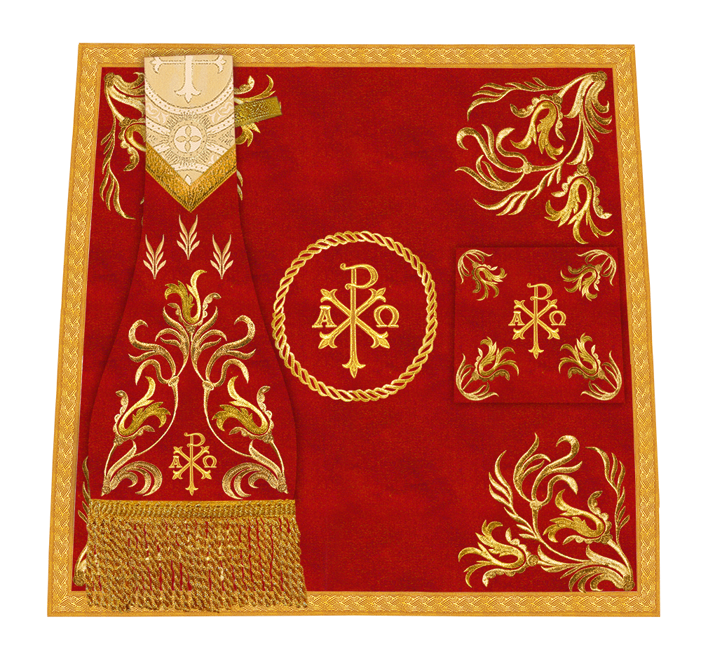 Set of Four Liturgical Roman Chasuble Vestment