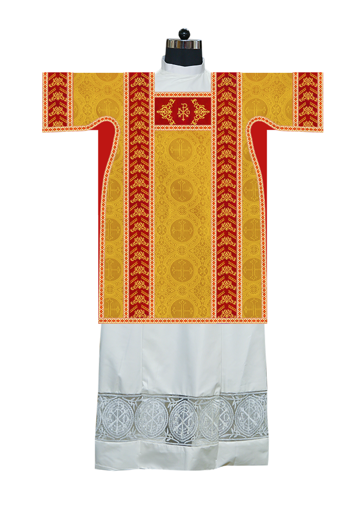 Tunicle Vestment with Braided Motif and Trims