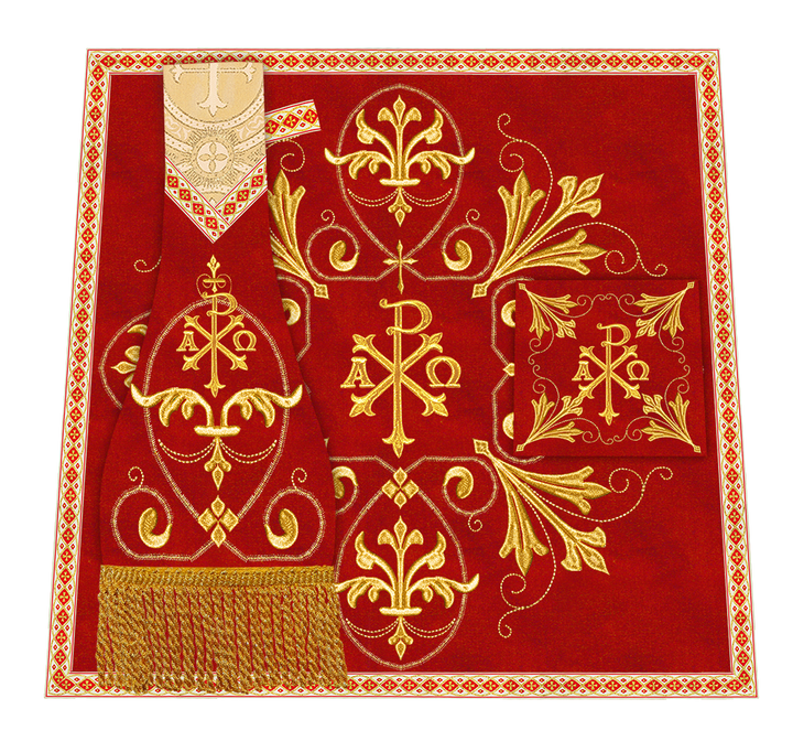 Roman Chasuble Vestment Enhanced With Orphrey and Trims