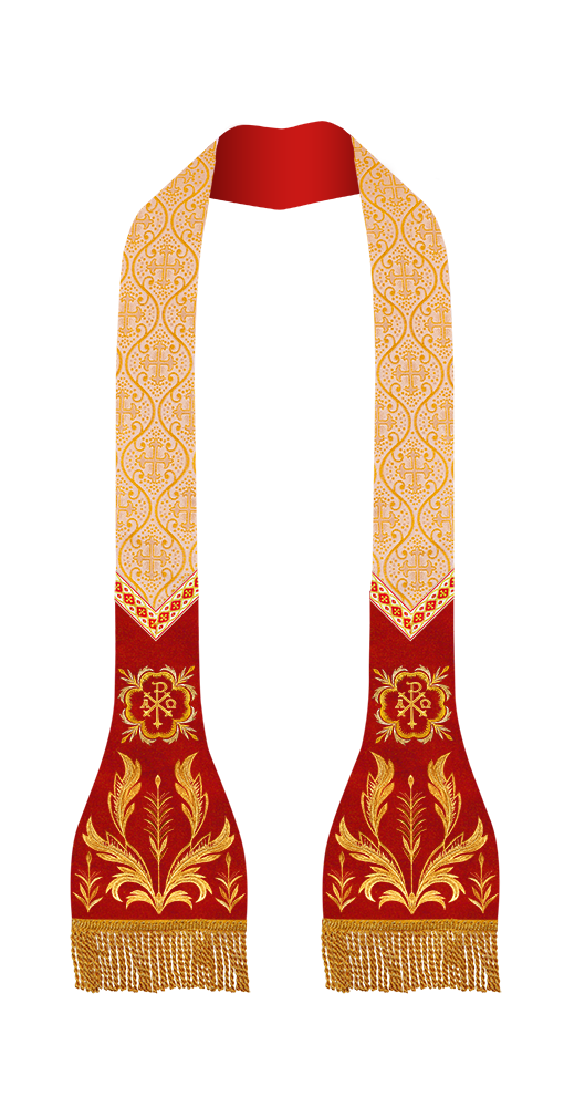 Spiritual Catholic Stole with Embroidery