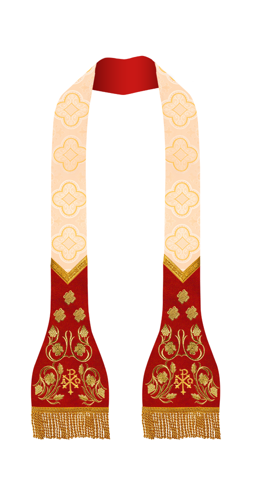 Roman Stole with grapes embroidery