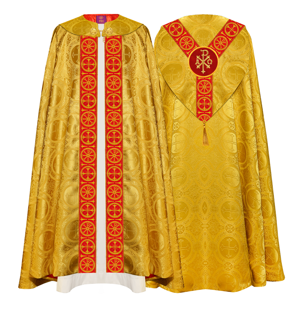 Gothic Cope Vestment with Y Type Embroidered Motif