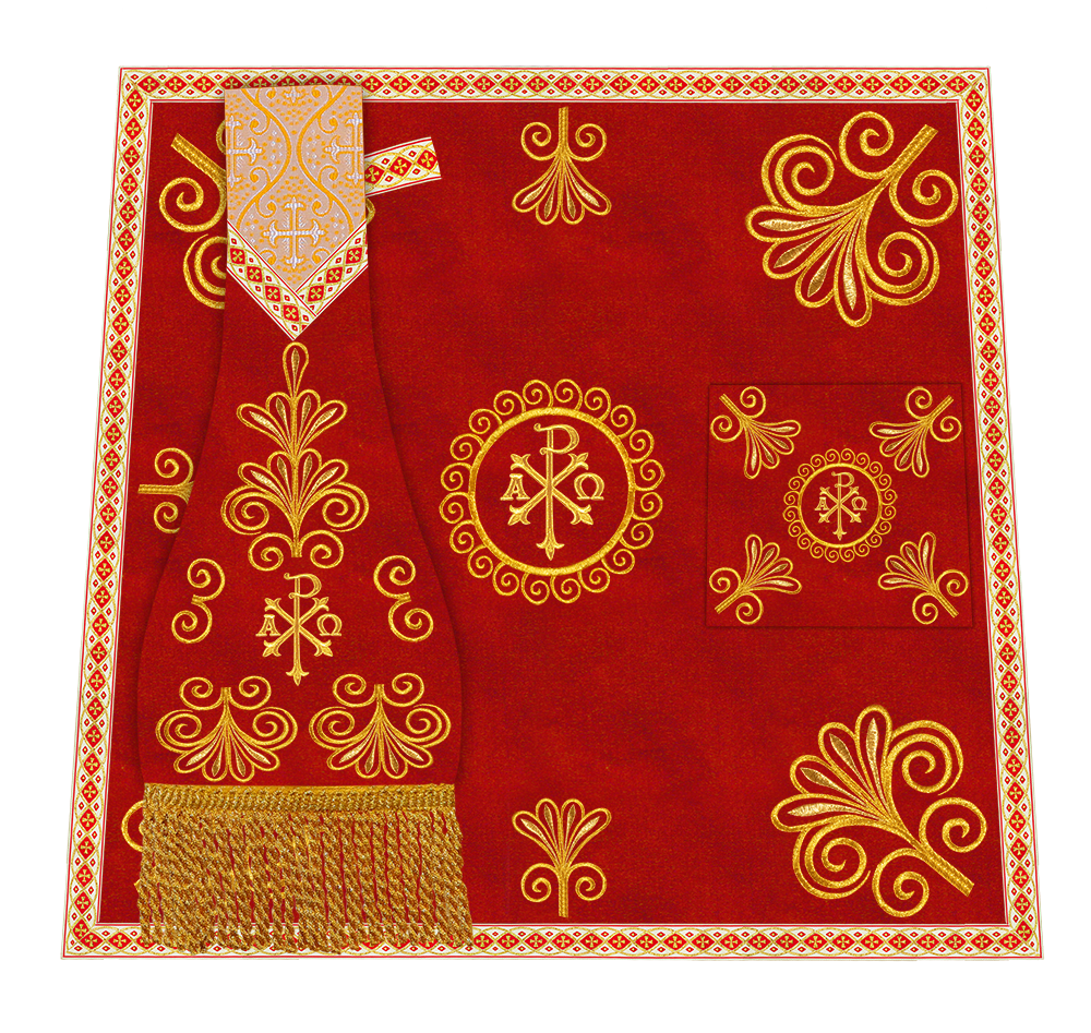 Ornate Embroidery Mass set with Motif