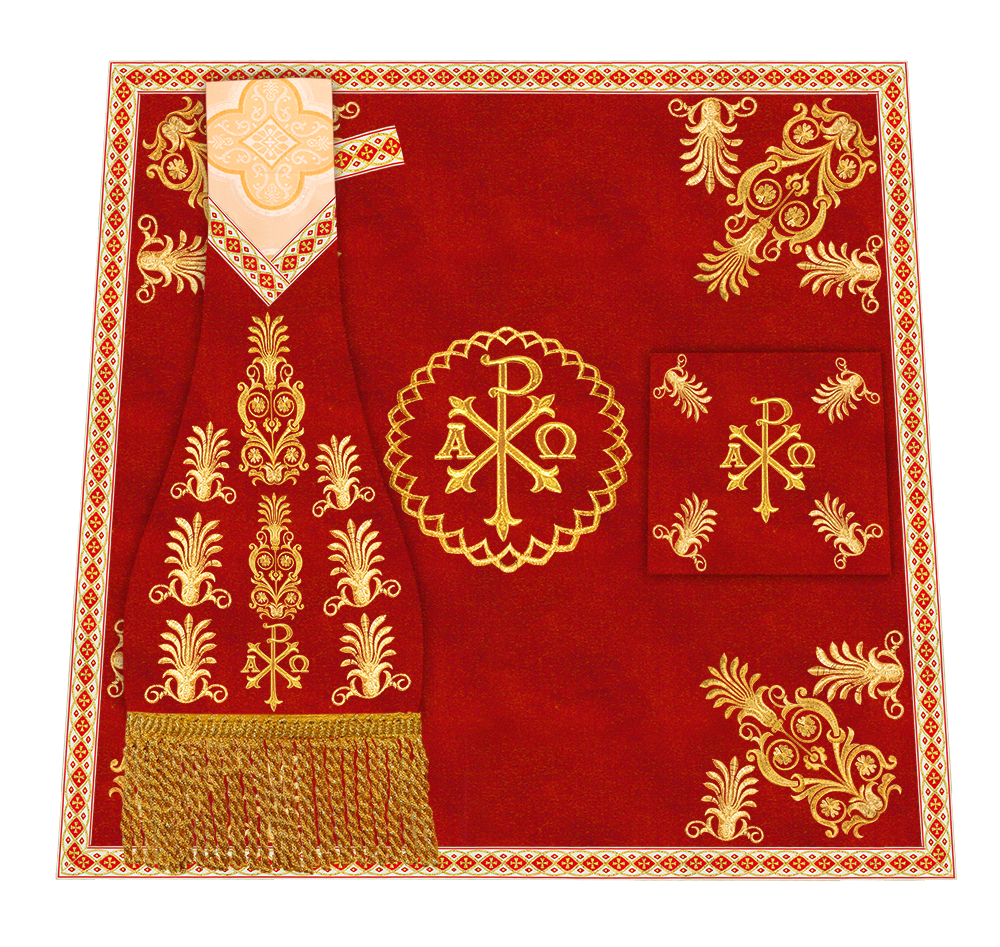 Roman Chasuble Vestments Adorned With Trims