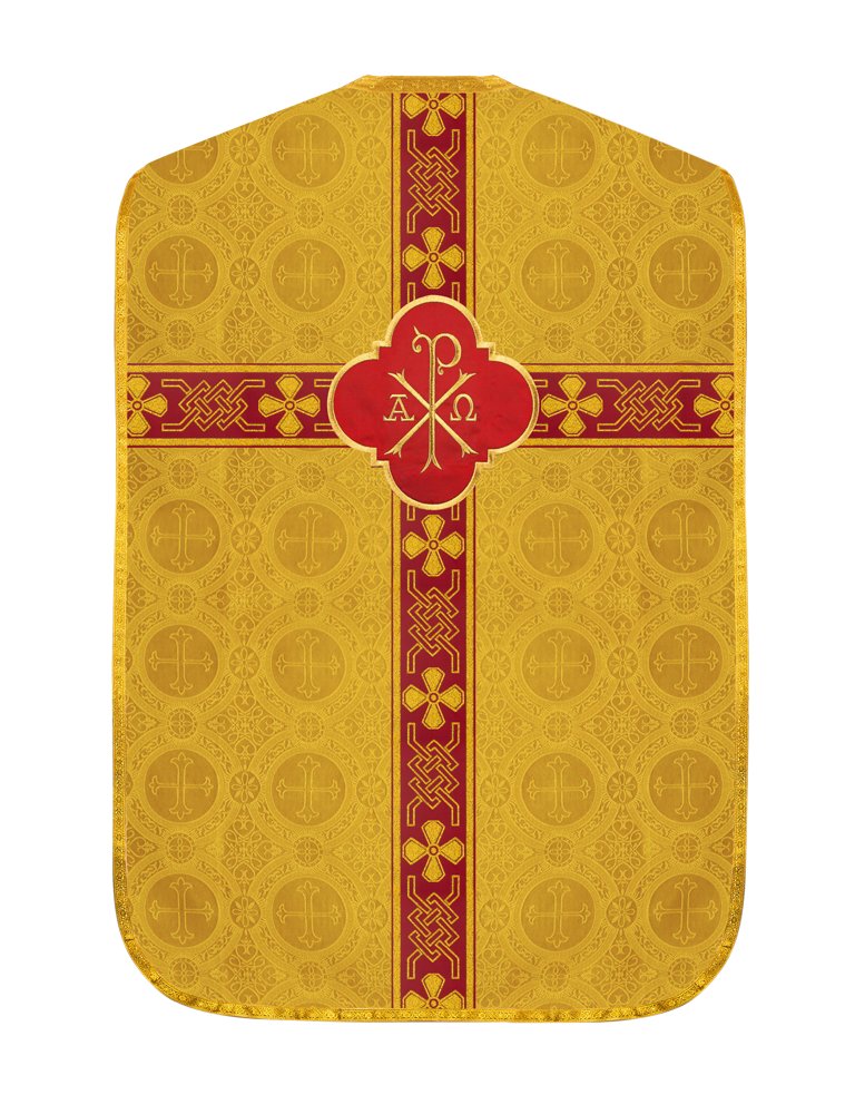 Roman Chasuble Vestment with motif and trims