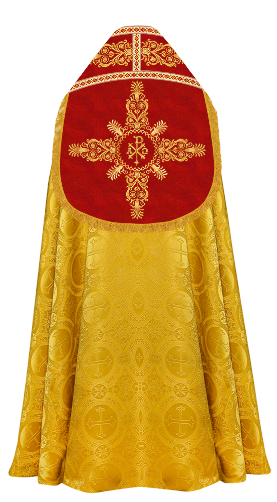 Embroidered Roman Cope with Adorned Spiritual Motif