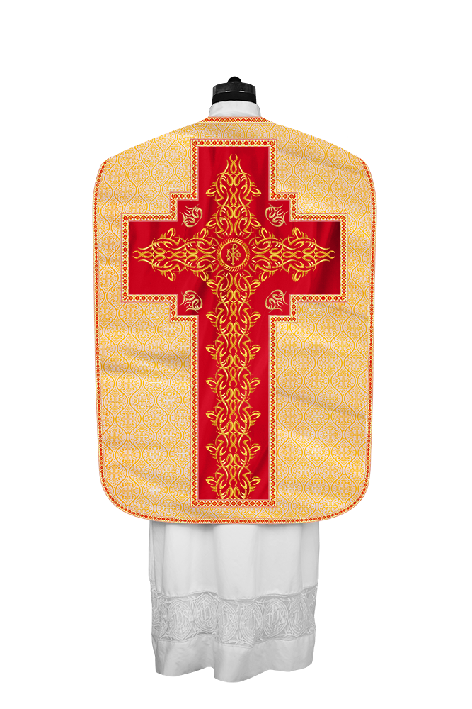 Roman Fiddleback Chasuble With Enhanced Embroidery  & trims