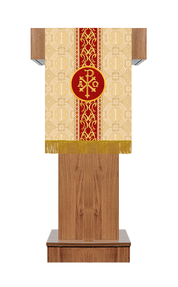 Pulpit/Lectern with Embroidery Motif and Orphrey