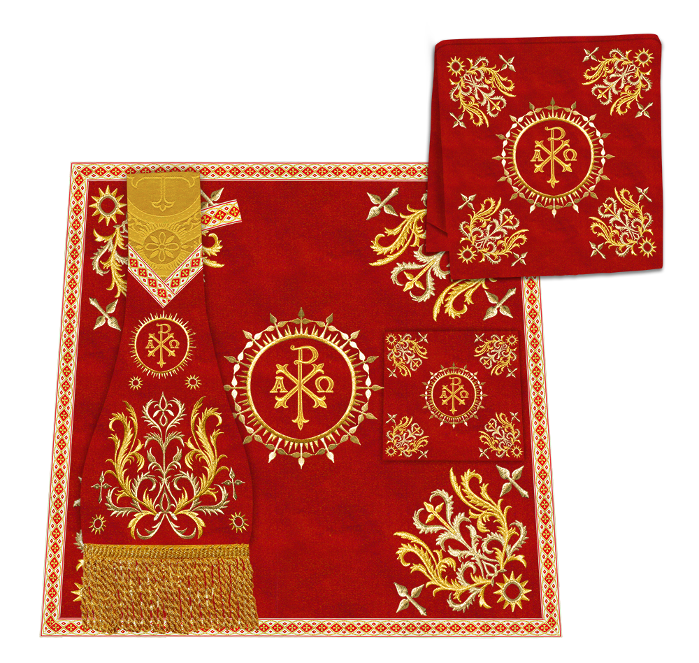 Borromean Chasuble Vestment Enhanced With  Motifs and Trims