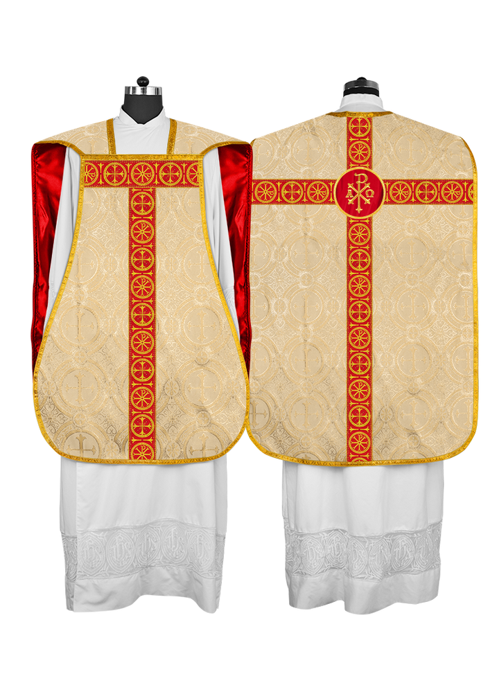 Casulla romana con orfebrería adornada 