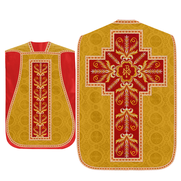 Roman Chasuble Vestment With Detailed Orphrey