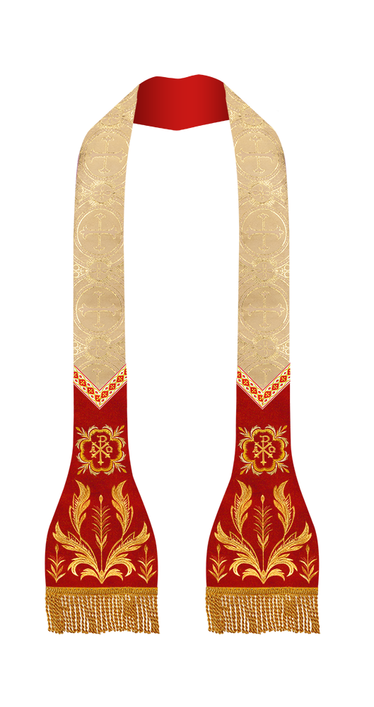 Spiritual Catholic Stole with Embroidery