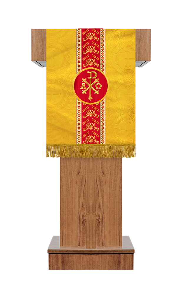 Pulpit/Lectern with Spiritual Motif and Aborned Trims