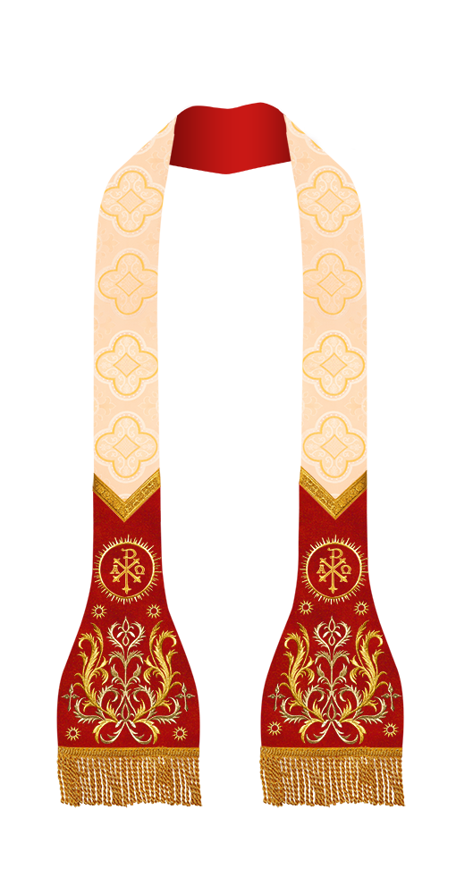 Catholic Stole with embroidery motif