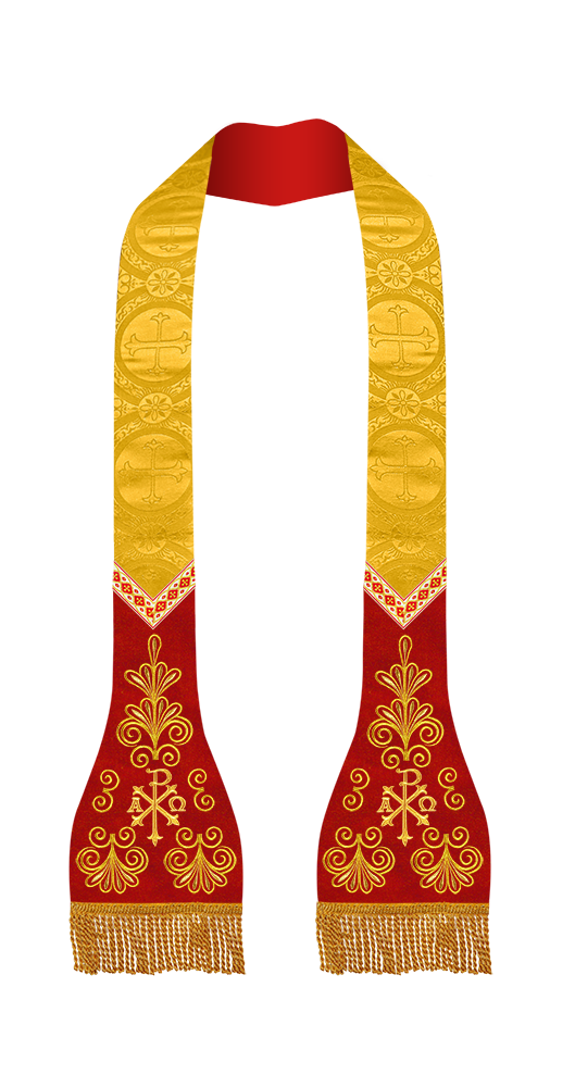 Roman Stole with Spiritual embroidery