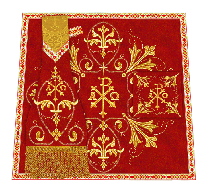 Roman Chasuble Vestment Enhanced With Orphrey and Trims