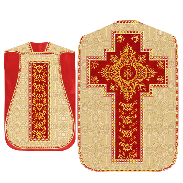 Set of Four Embroidered Roman Chasuble