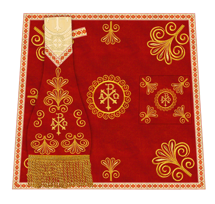 Ornate Embroidery Mass set with Motif