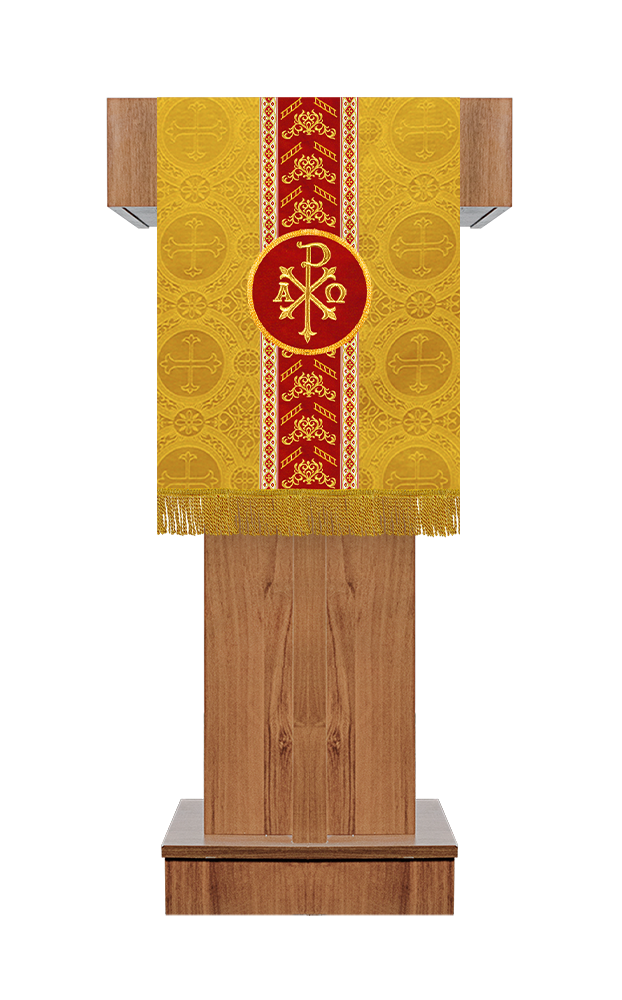 Pulpit/Lectern with Spiritual Motif and Aborned Trims