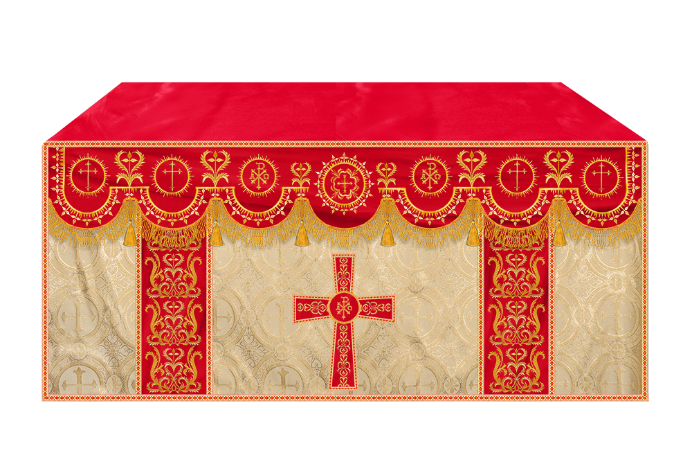 Communion Table Cloth with Embroidered Trims