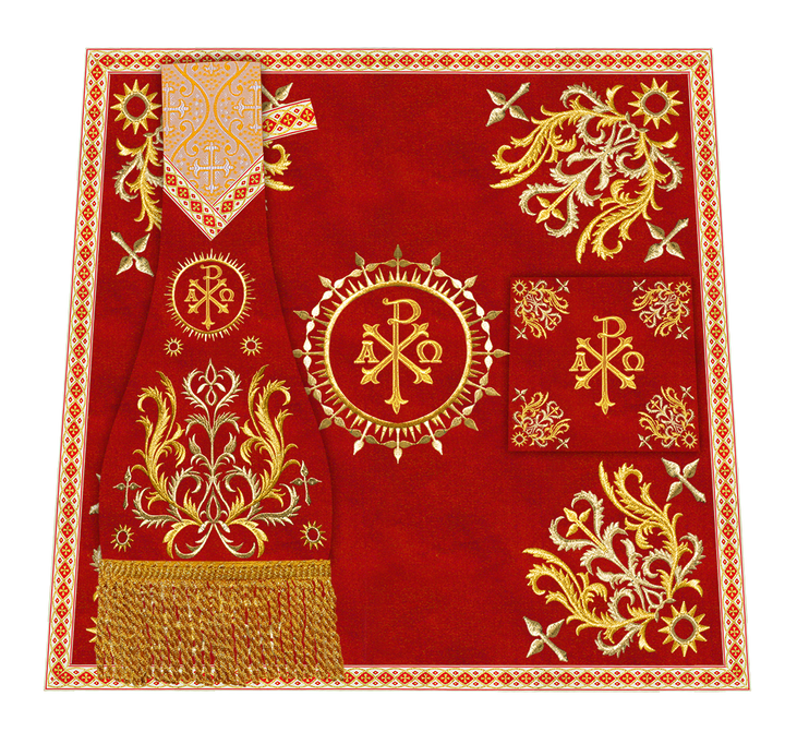 Set of Four Beautiful Roman chasuble vestments