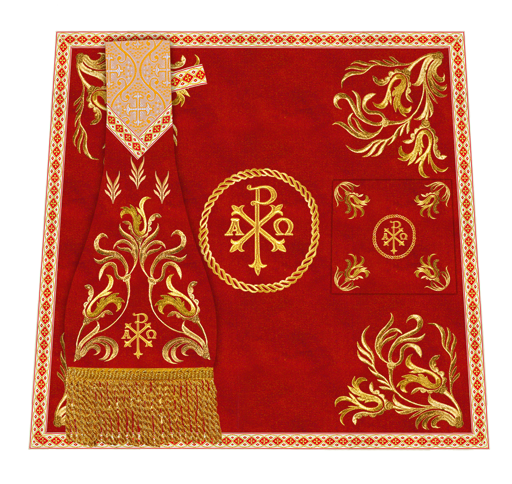 Mass set Vestment with Embroidered Motif