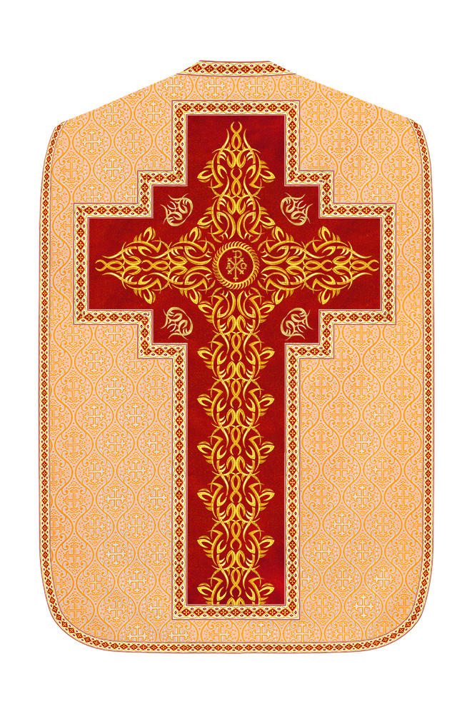 Roman Fiddleback Chasuble With Enhanced Embroidery  & trims