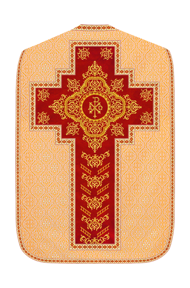 Traditional Fiddleback Vestment With Motifs and Trims