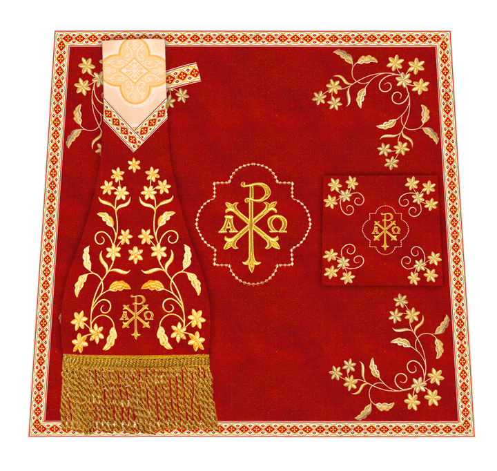 Borromean Chasuble Vestment Ornated With Floral Design and Trims