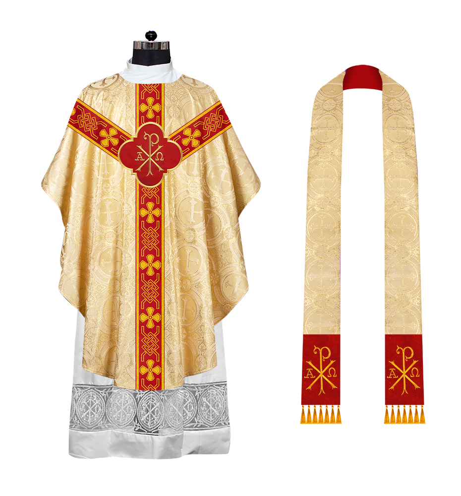 Gothic Chasuble with Motif and Trims