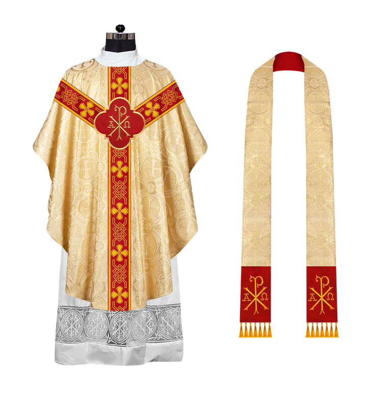 Gothic Chasuble with Motif and Trims