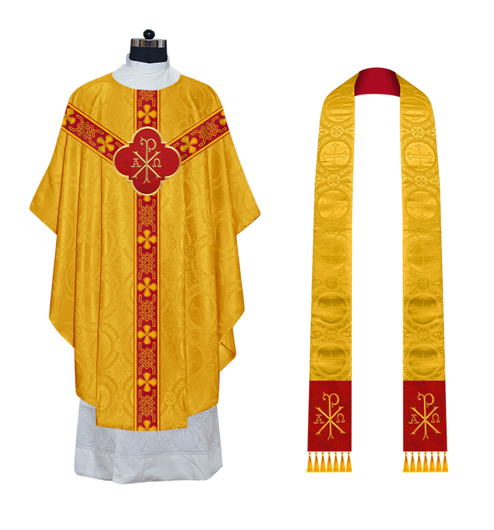 Gothic Chasuble with Motif and Trims