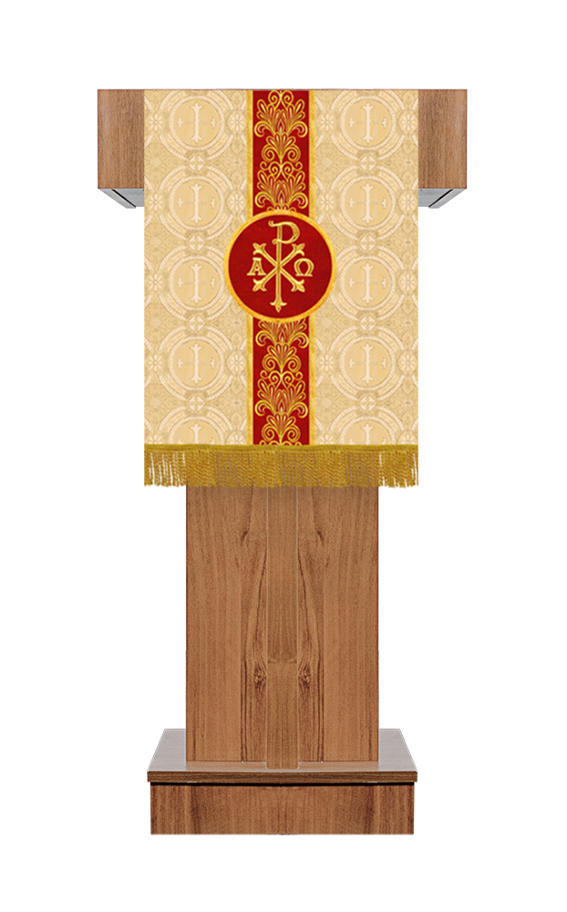 Pulpit/Lectern with Golden Embroidery Trim