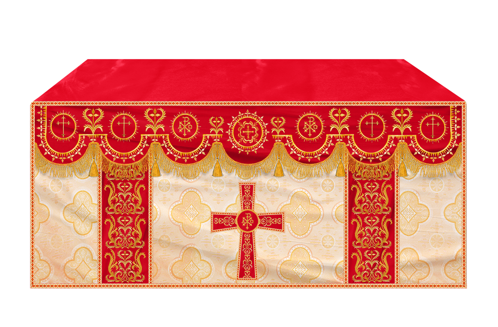Communion Table Cloth with Embroidered Trims