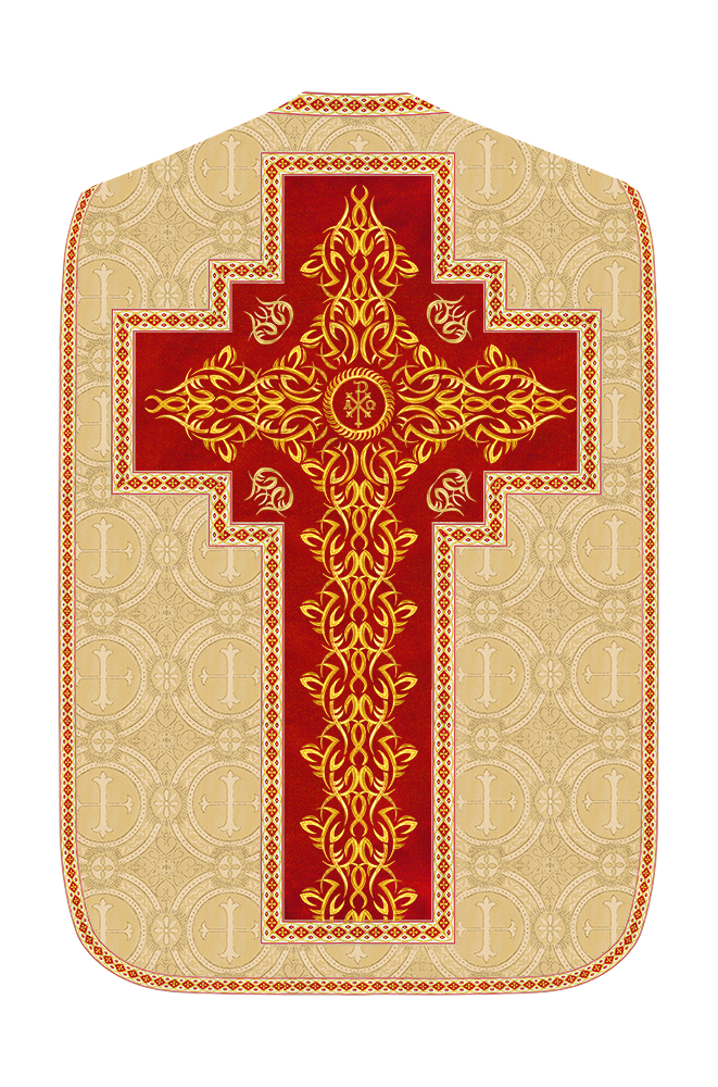 Roman Fiddleback Chasuble With Enhanced Embroidery  & trims