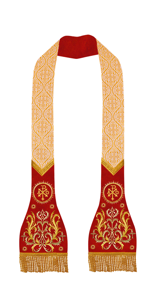 Catholic Stole with embroidery motif