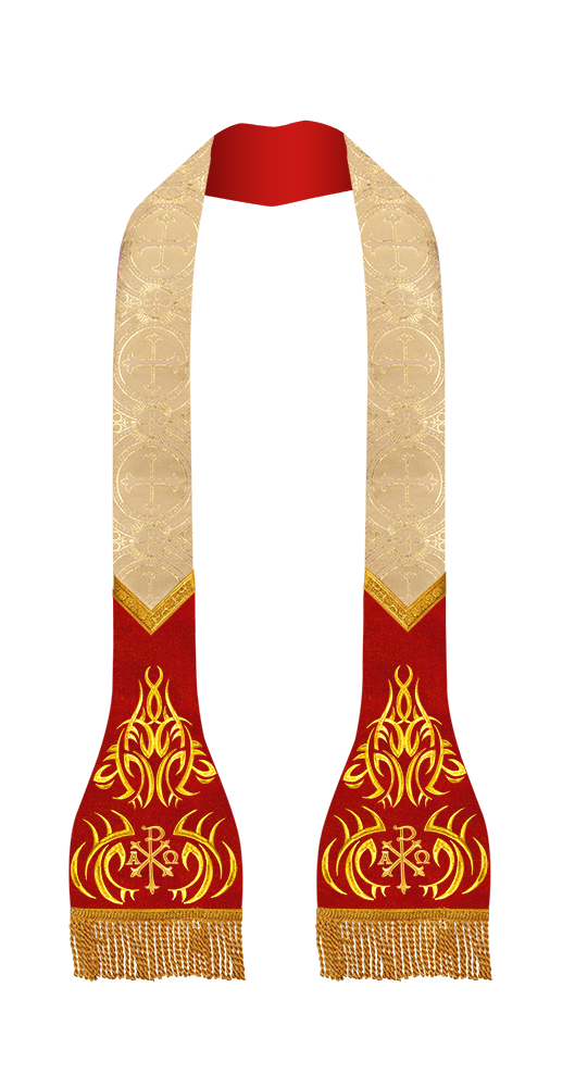 Set of 4 roman stole with adorned motif