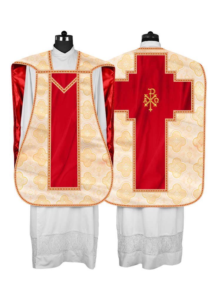 Roman chasuble with Motif and Trims