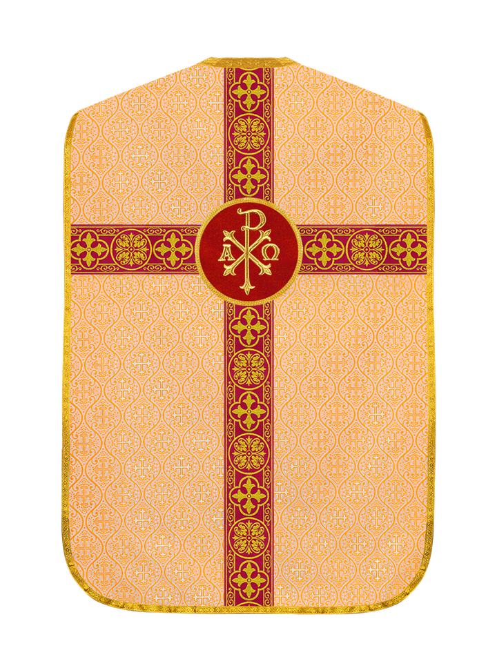 Fiddleback Vestment with Motif and woven Braided Trims