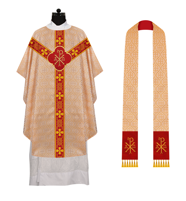 Gothic Chasuble with Motif and Trims