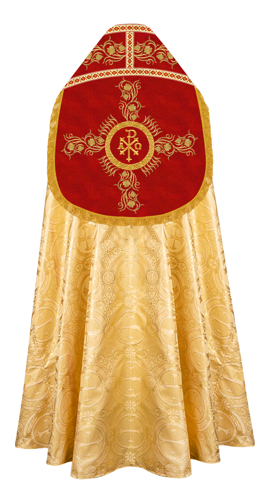 Roman Cope Vestment with Grapes Embroidered trims