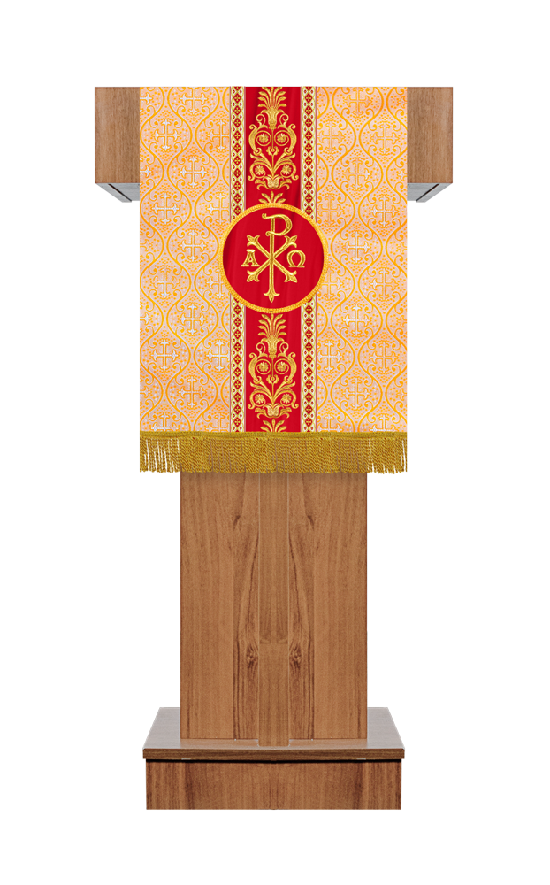 Pulpit/Lectern with Litugical Motif and Embroidery trims