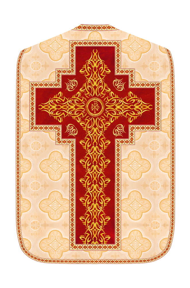 Roman Fiddleback Chasuble With Enhanced Embroidery  & trims