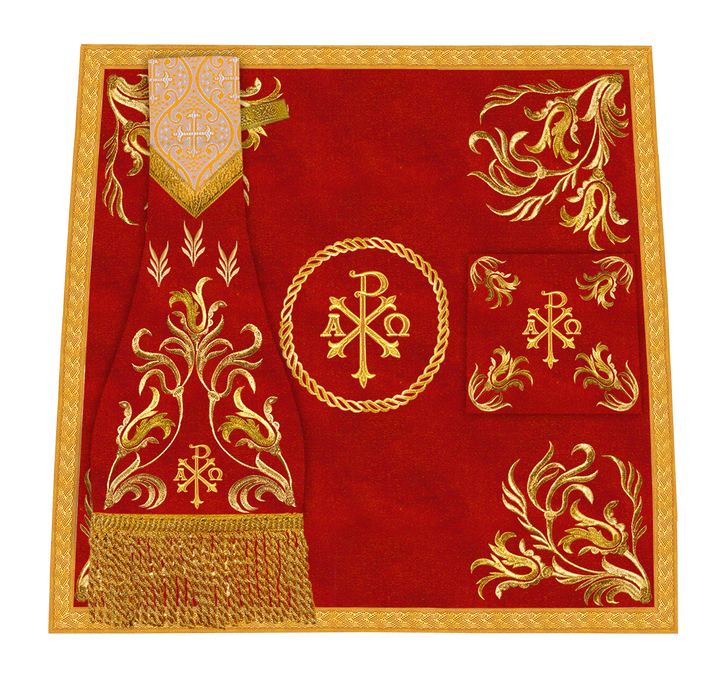 Set of Four Liturgical Roman Chasuble Vestment