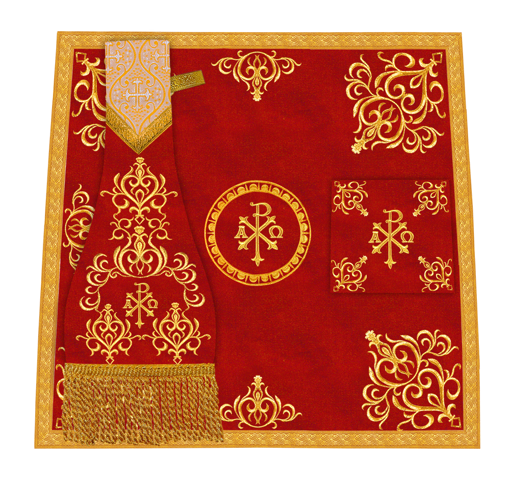 Set of four Roman Chasuble with stole