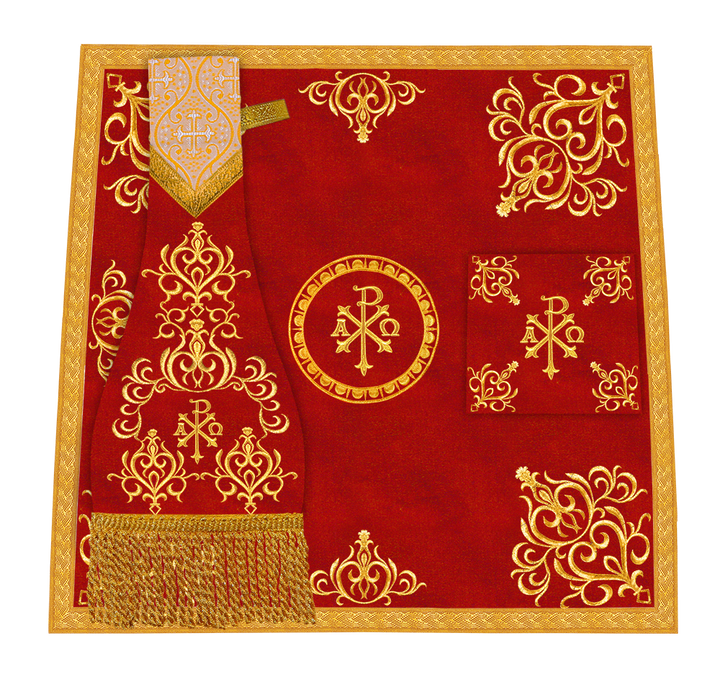 Set of four Roman Chasuble with stole