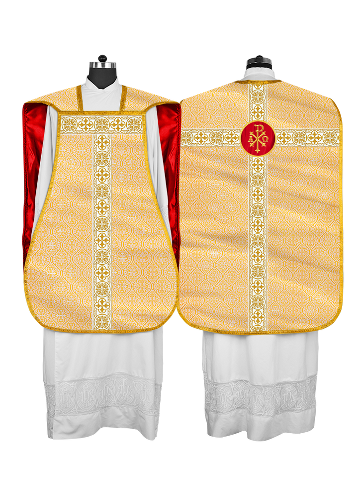 Casulla católica romana con motivo espiritual 