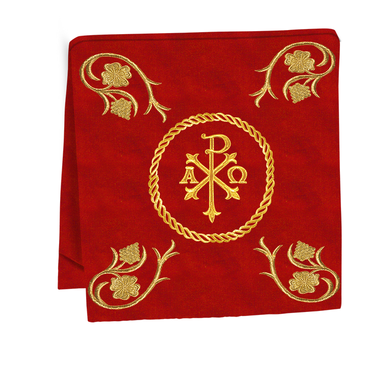 Embroidered Altar Cloth Embellished with Spiritual Motifs