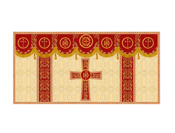 Altar Cloth with Liturgical Motif and Trims