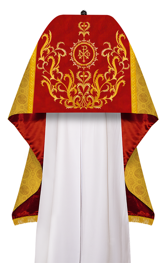 Liturgical motif embroidered Humeral Veil